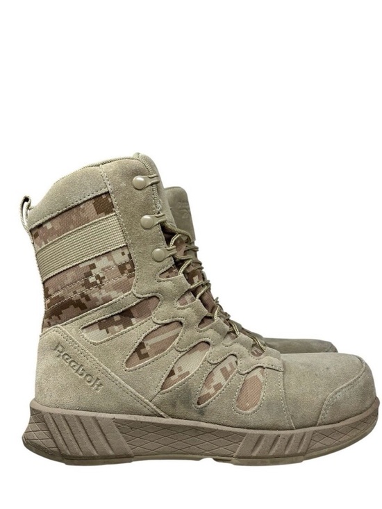Reebok Other - Reebok Tactical Boots Mens 11 Tan Camo 8in Floatride Energy Side Zip Military